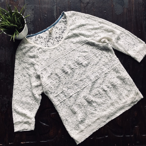 Anthropologie Tops - ANTHROPOLOGIE One September Crochet Lace Top LARGE Anthropologie Tops - ANTHROPOLOGIE One September Crochet Lace Top LARGE